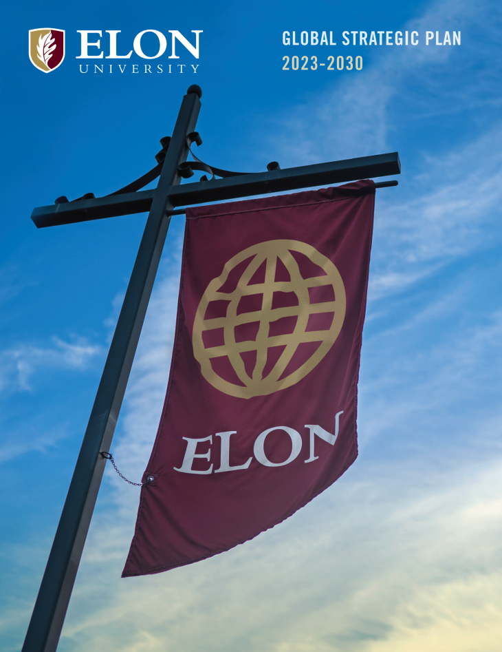 Elon Global Strategic Plan cover with iamge of Elon banner